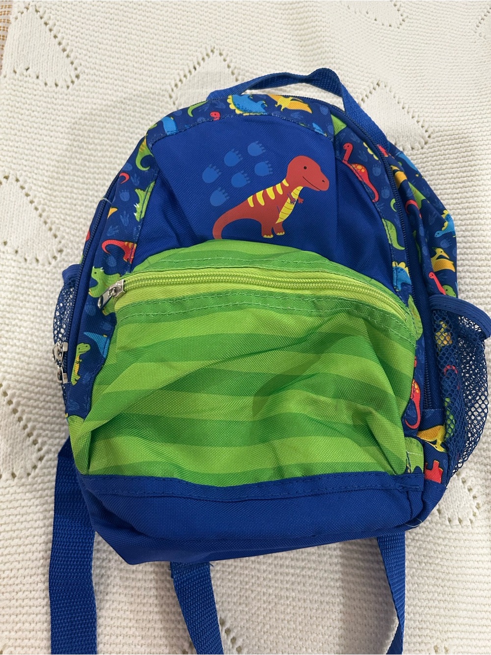 Toddler Blue & Green Dinosaur Backpack